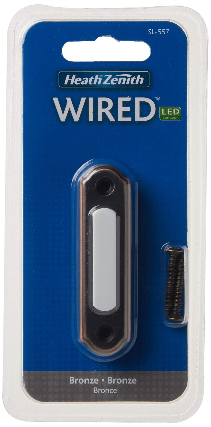 Heath Zenith SL-257-02 Wired Push Button, Oiled-Rubbed Bronze 1 Pack