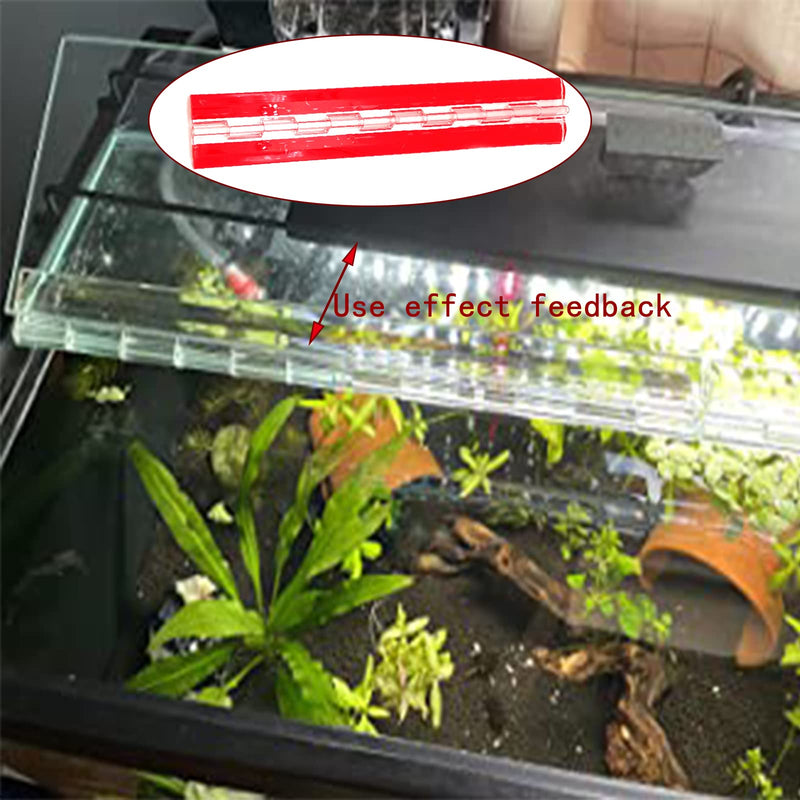 Acrylic Hinge 300mm Continuous Piano Hinge 11.8" Transparent Plastic Acryl-Hinge（Self-Adhesive）, for DIY Box, Aquarium,Golf cart Tray,Display Stand Etc.Adhesive Hinge 4Pcs 4pcs 11.8in