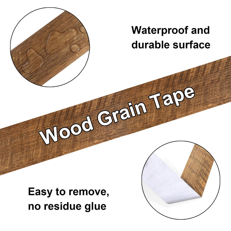 BOMEI PACK Wood Grain Repair Tape in Begonia Wood 4inch X 33ft,Self Adhesive Repair Patch for Furniture, Floors, Cabinets, Windows, Doors, RV, Home Decor and DIY Projects,1 Roll