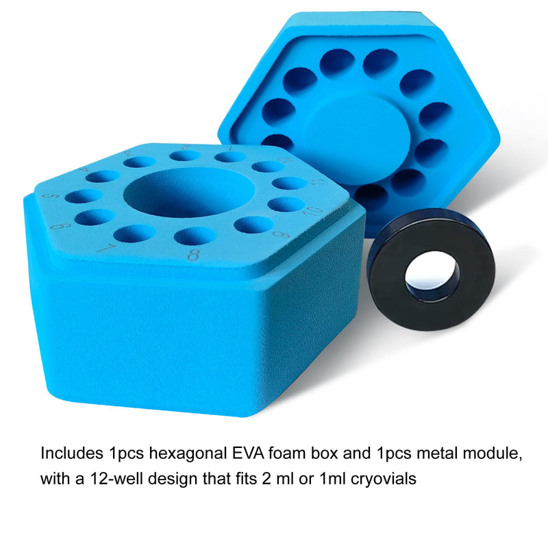 Cool Cell Freezing Container for 2ml Cryogenic Vials, 12 Wells