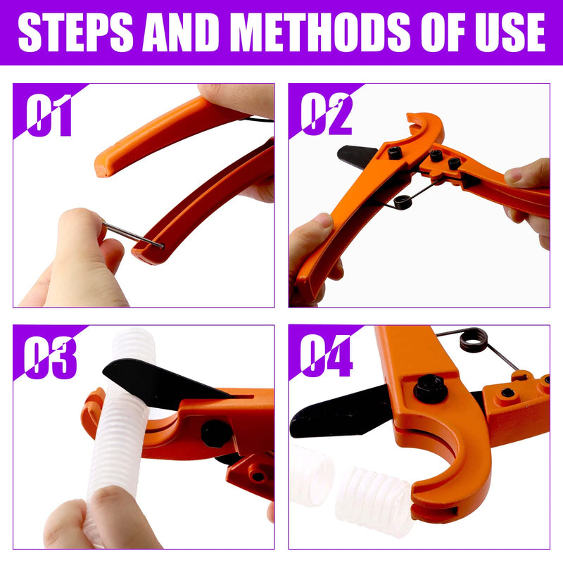 Swpeet 52Pcs 6 Sizes Single Ear Hose Clamps Assorment Kit, with 1Pcs Ear Clamp Pliers and 1Pcs Pipe Cutter for Securing Pipe Hoses