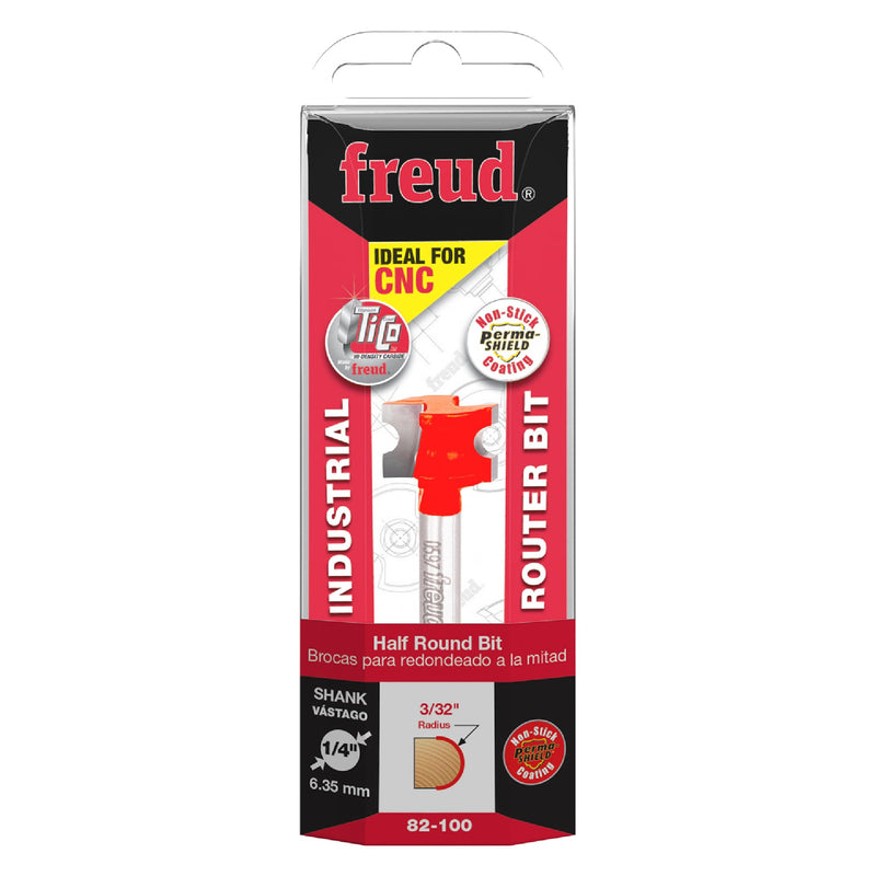 Freud 82-100: 3/32" Radius Half Round Bit with 1/4" Shank