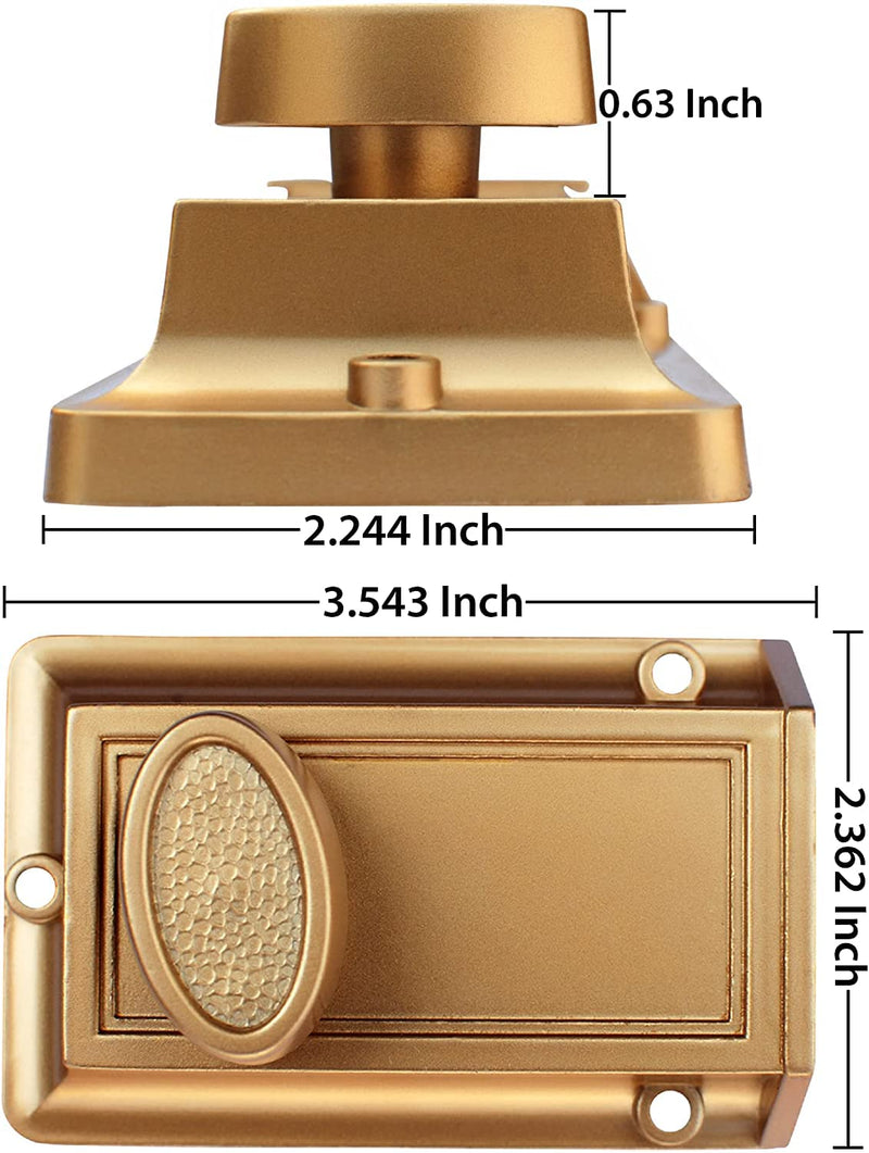 NU-Set Lock | Night Safety Deadbolt Lock | 5 Pin Keyed Cylinder for Added Door Security | Home Improvement & Door Hardware, Set of 2 (Bronze) (2110-2) Bronze 2 Packs