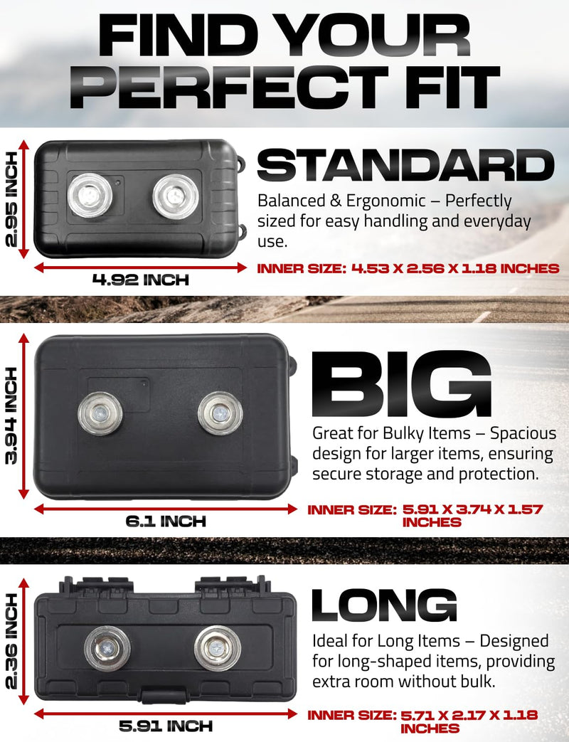 Lucrum Magnetic Key Box for Under Car Holder - Hide a Key Magnetic Car - Magnetic Hide a Key Box - Long