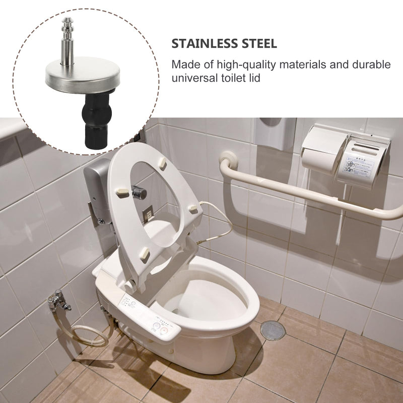 DOITOOL Toilet Seat Hinge Replacement Kit 2 Pcs Universal Toilet Cover Accessories with Quick Release Screws and Top Fix Nuts for Bathroom Repair