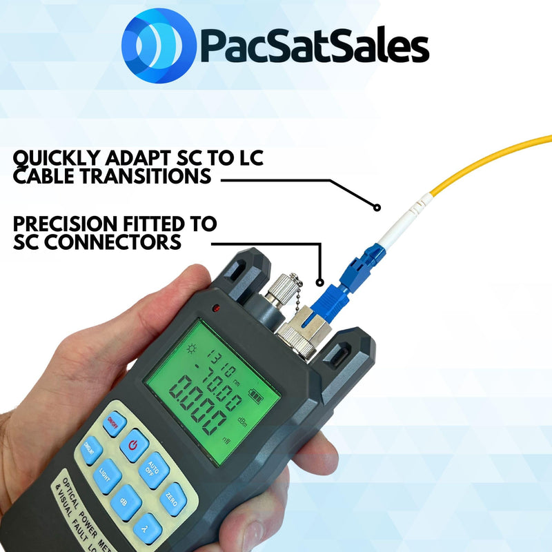 SC to LC Adapter - 1 Pack for Converting 1.25mm Female LC to 2.5mm Male SC/UPC Fiber Optic Cable - Compatible With Optical Power Meter, VFL, Fiber Test Meter or Bulkhead Port LC to SC