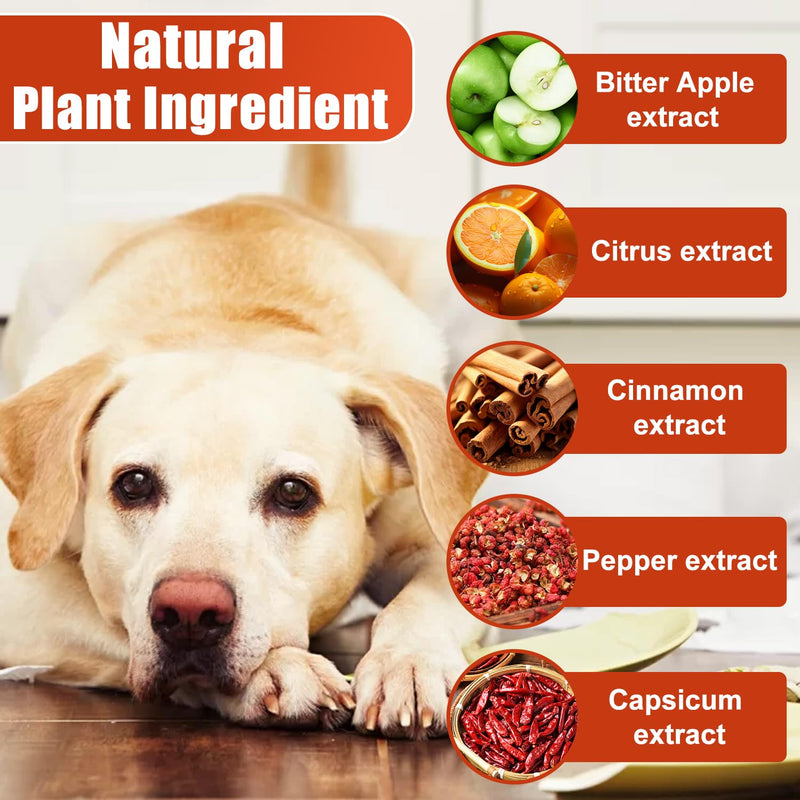 No Chew Spray for Dogs, 5.07 Oz Bitter Apple Spray for Dogs to Stop Chewing, Pet Deterrent Spray, Dog Anti Chew Spray for Furniture Protect, Prevent Dog Chewing Licking, No Bite & Marking White