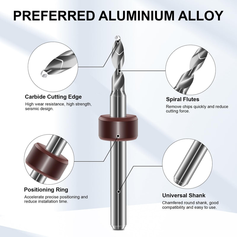 21 Pieces Hand Drill Bits Set Include 10 Pcs Metal Pin Vise Hand Drill Micro Mini Twist Drill Bits and 10 Pcs Mini Chuck Collet Set for Resin Polymer Wood Craft DIY Jewelry Making Carving