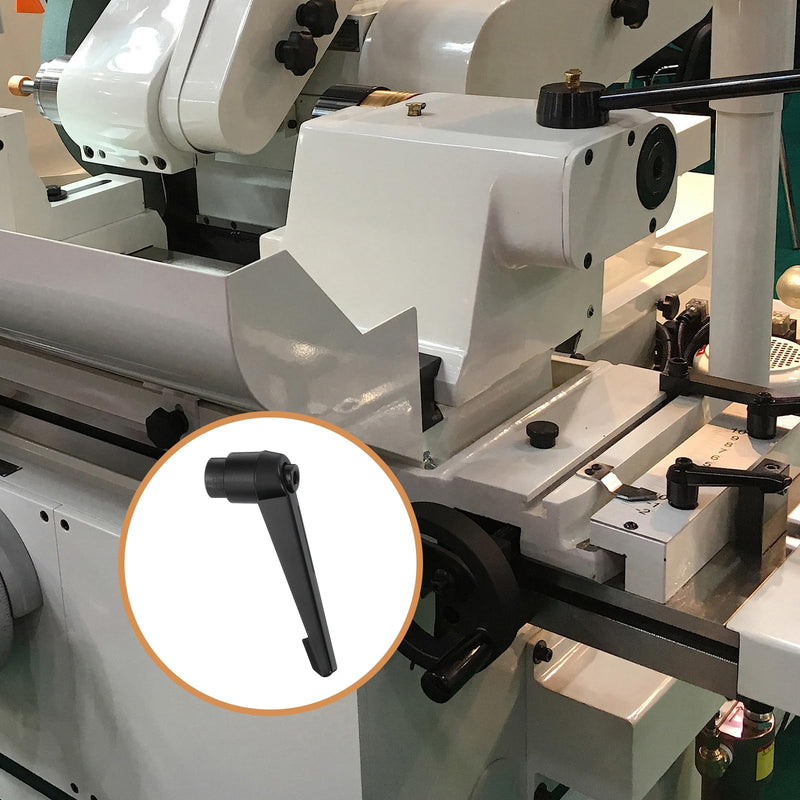 uxcell M12 Adjustable Knobs Handle Female Thread Push Button Ratchet Quick Release Locking Rotating Bolt for Lathe Machinery, Black