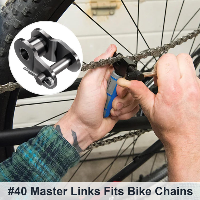 #40 8 PCS Roller Chain Offset Half Link, Carbon Steel Half Link Crank Link for 08A Chain #40 #40 8 PCS Roller Chain Offset Half Link