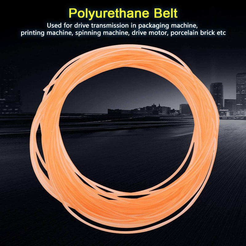 High Performance Urethane Round Belting, Orange PU Round Belt, Polyurethane Round Belt for Drive (4mm*10m) 4mm*10m