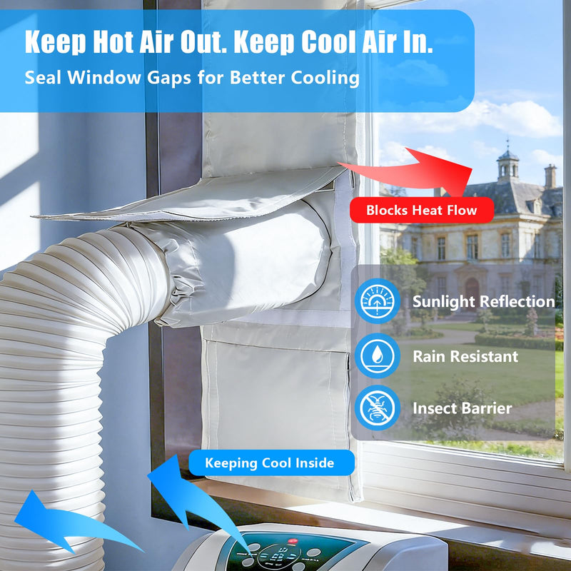 Window Seal Kit for Portable Air Conditioner Sliding Windows (11x64inch) 11x64" (28x162cm)