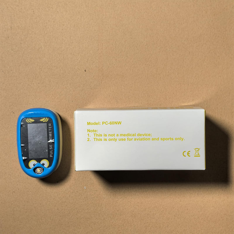 Rechargeable Child Pulse Oximeter – Oxygen Monitor for Kids and Babies, Pediatric Fingertip Blood Oxygen Saturation & Heart Rate Monitor with OLED Display, Auto Shut-Off, USB-C Charging Cable Included- blue