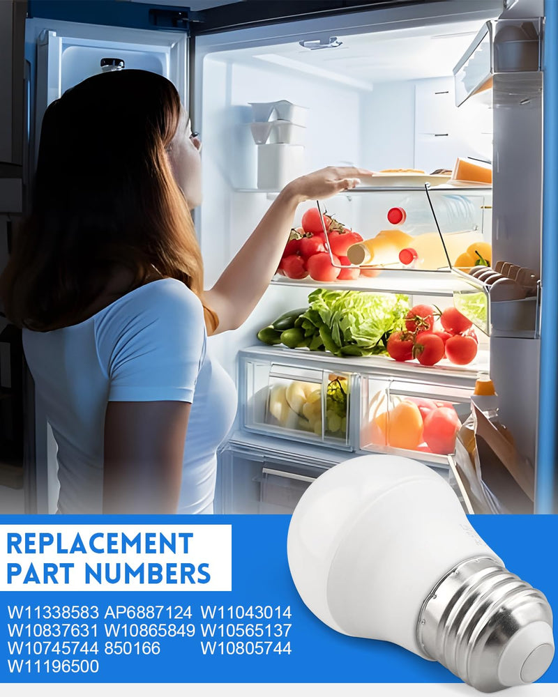 W11338583 W11043014 W10565137 W10745744 W11196500 Refrigerator LED Light Bulb Lamp Fit for Whirlpool Freezer and Others 1 Pack