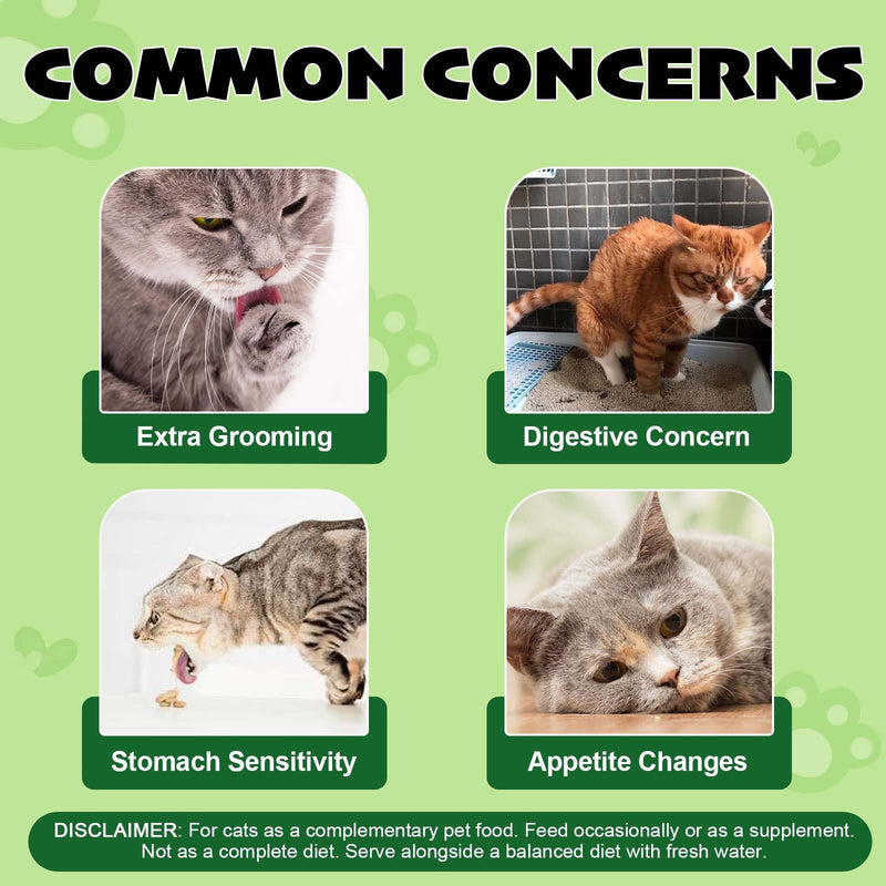 Cat Grass Treats & Cat Dental Treats for Indoor Cats, Made with Feline Grass & Chicken Breast, Healthy Temptation Cats Treat for Training, Snacking & Dental Care, Natural Kitten & Adult Kitty Biscuits
