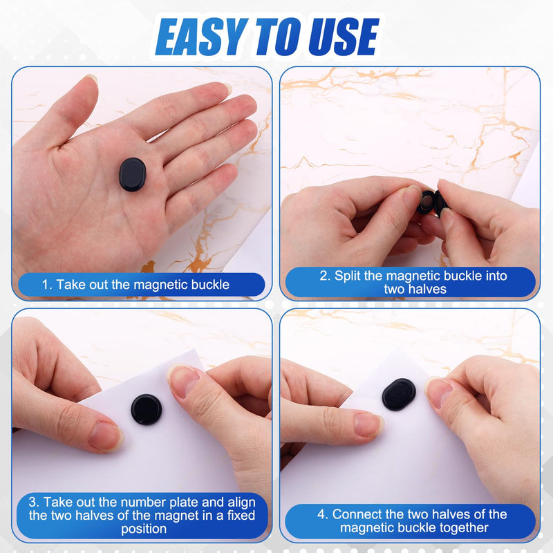 10 Pairs Race Bib Magnets, Magnetic Running Race Buckle Clips Runners Bib Holders Magnets Fasteners Number Pins for Marathon Triathlon Run Cycling Accessories
