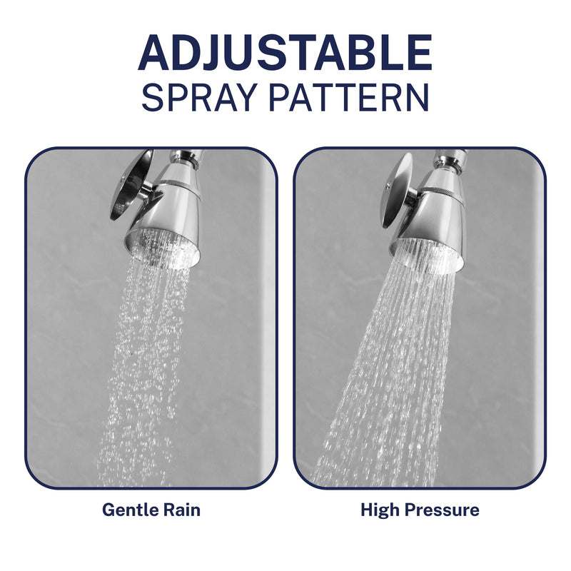 HammerHead Showers® Solid Metal 2 Inch High Pressure Shower Heads - CHROME – 2.5 GPM Shower Heads High Pressure - High Flow Shower Head with ADJUSTABLE SPRAY PATTERN - Fixed Shower Head - NewNest Australia