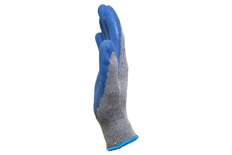 G & F Products - 3100L-DZ-Parent 12 Pairs Large Rubber Latex Double Coated Work Gloves for Construction, gardening gloves, heavy duty Cotton Blend Blue Ocean Blue Large (Pack of 12)