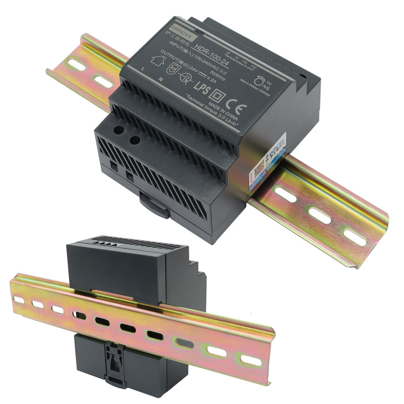 HDR-100-24 DIN Rail Switching Power Supply 24V 4.2A 100W | Designed for space-limited electrical cabinets, helping simplify installation while maximizing available panel capacity. HDR