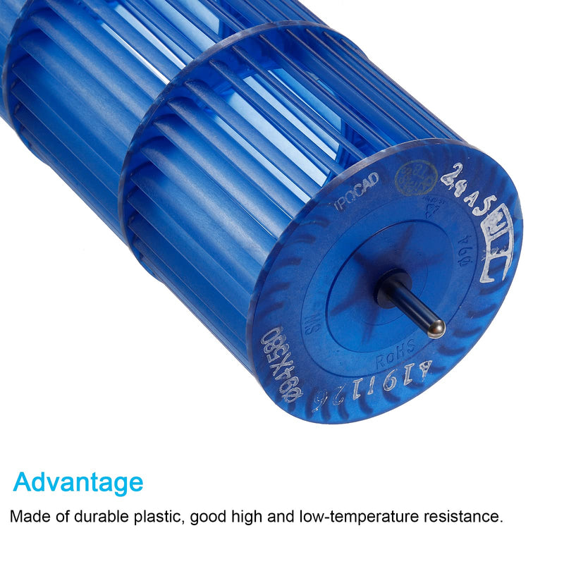 PATIKIL 94x580mm Air Conditioner Blower Fan Wheel, External Fixation Cross Flow Fan Assembly Replacement for Room AC, Blue