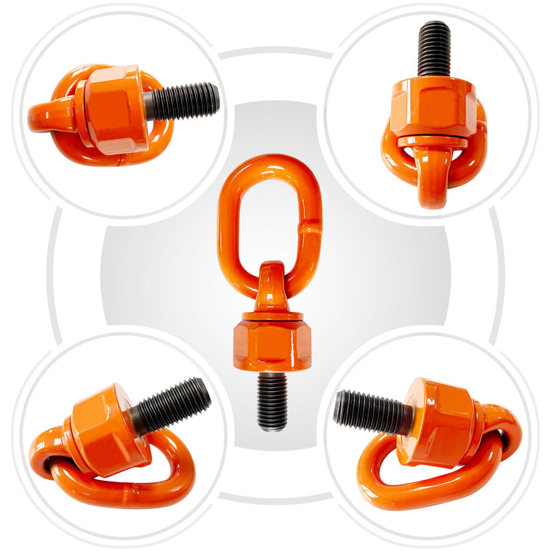 1 Pcs Eye Bolt M14 x 31.8 Max Load 1.25 Tons Metric Thread Universal Swivel Hoist Rings 360°Rotation Made of Alloy Steel, Tensile Strength > 1080MPa