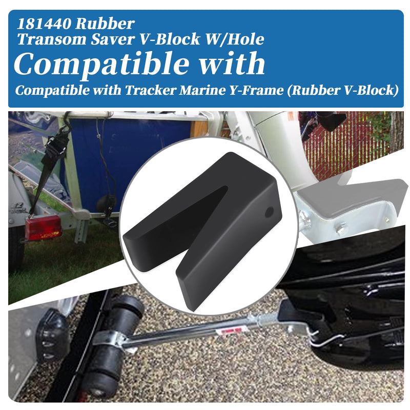 181440 Rubber Transom Saver V-Block W/Hole Compatible with Tracker Marine Y-Frame (Rubber V-Block)
