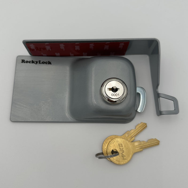 Child Proof Fridge Lock with Keys – Child Safety Refrigerator Cabinet Lock (2 Pack, Gray) 2