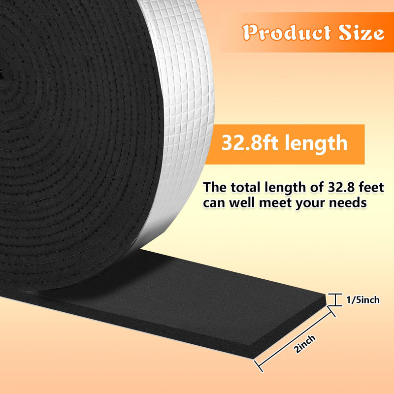 Pipe Insulation Wrap 2" Wide X 32.8 Ft Outdoor Foam And Foil Pipe Wrap Insulation Tape Self Adhesive for Winter Freeze Protection Insulation Wrap for Cold Hot Water Pipes for Reduce Heat Loss (1 Roll) 1