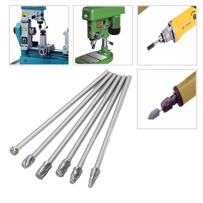 Cylinder Head Porting Kit, Tungsten Steel Carbide Burr Set for Die Grinder, Rotary Burr Bits for Grinding, Polishing and Shaping Cast Iron, Carbon Steel, Metal