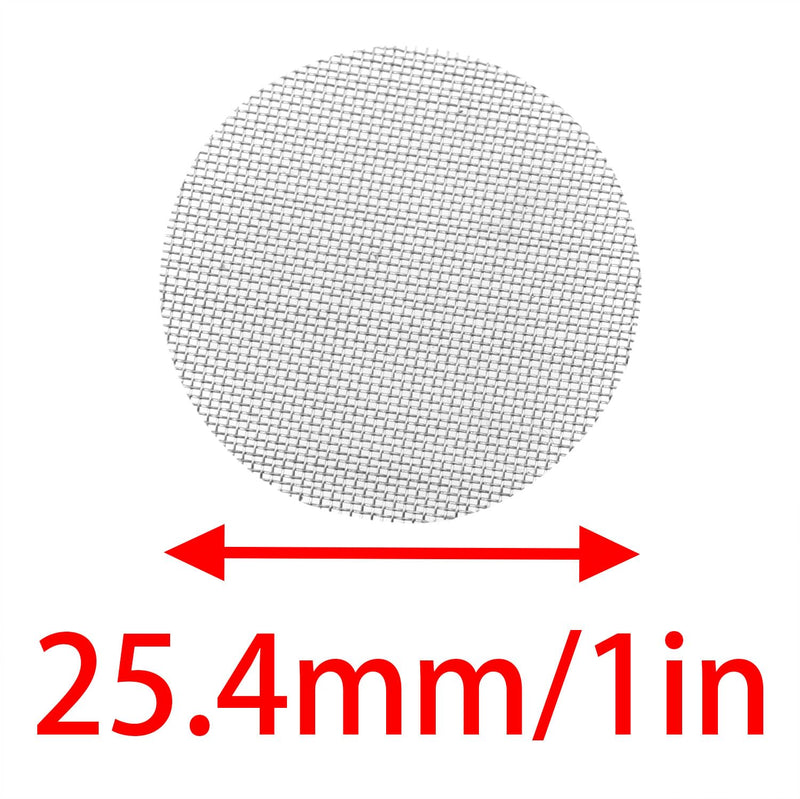 30 PCS Silver Stainless Steel Pipe Filters, 1 Inch
