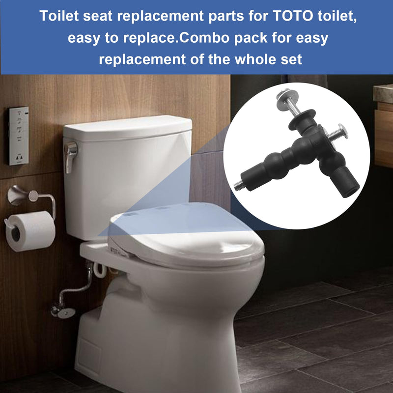 THU651N Toilet Seat Bolts Replacement for TOTO Toilet Parts Replacement for TOTO Toilet Seat Hinge Screw Kit,Toilet Lid Screws Universal Rubber Expansion Seat Cover Screws-4Pack