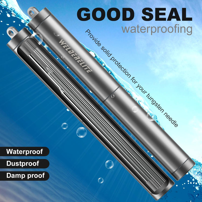 Gray TIG Tungsten Holder-Handy Protective Storage Tube for WC20 Welding Tungsten Electrodes Gray