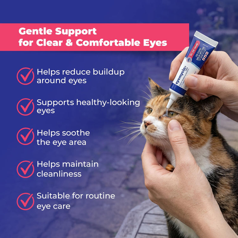 EYEMYCIN Pet Eye Health for Dogs, Cats, Cattle, Sheep, Horses, Birds and Puppies, Kitten (1 Pack) 1 PACK