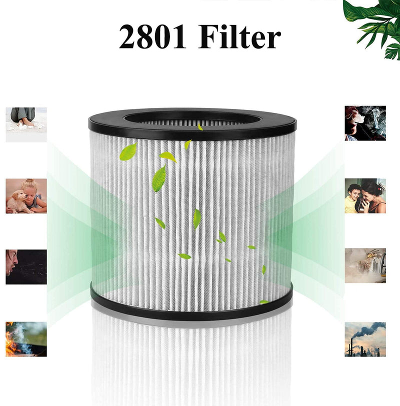 2 PACK 2801 Replacement Filter Compatible with Bissell MyAir 2801 2 Count (Pack of 1)