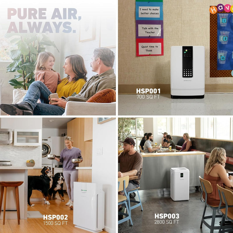 HATHASPACE Air Purifier Hepa Filter Replacement - Certified Filters for HSP001 Smart Purifiers - Easy to Install, Improved Air Quality - H11 True HEPA, 1 Pack 11.4" x 12.6" x 0.8"