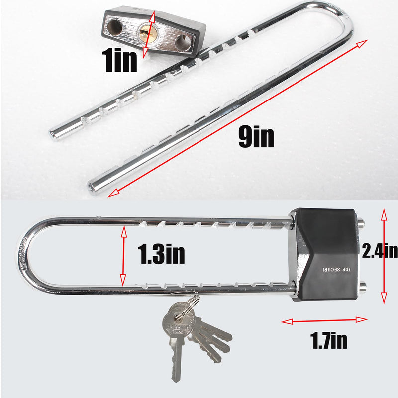 Double Door Security Lock for French Doors | French Door Locks & Double Door Locks | Reinforced Lock with Knob & Handle | Prevent Kicking in | French Door Security