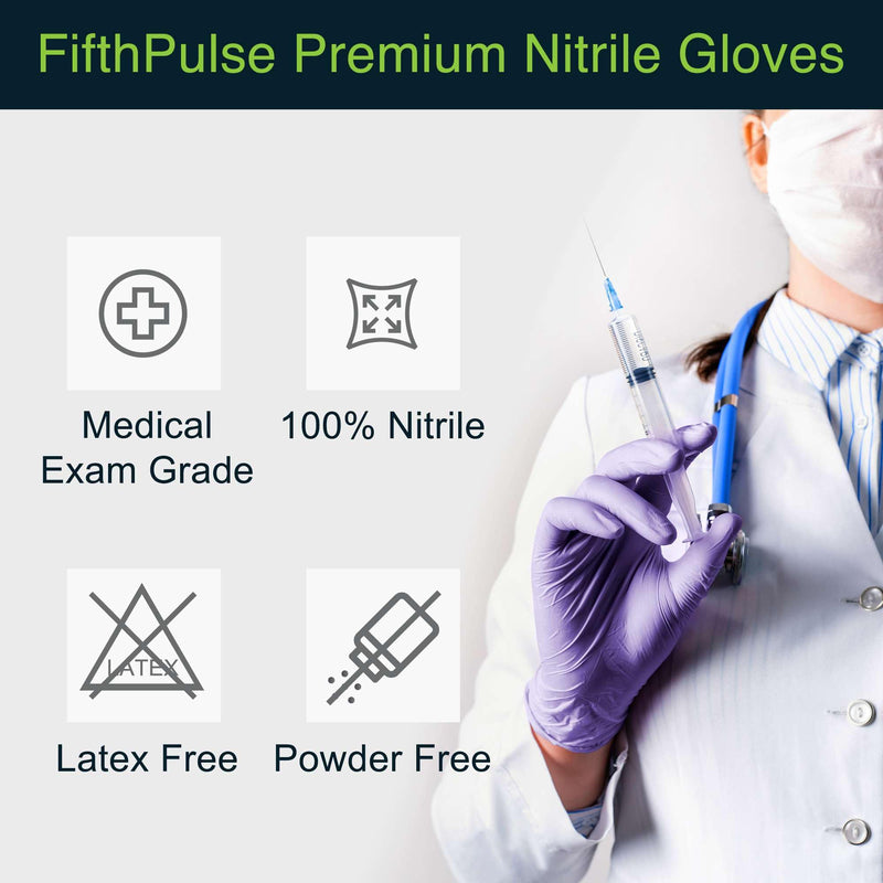 Lilac Nitrile Disposable Gloves - 100 Count - 3 Mil Nitrile Gloves Small - Powder and Latex Free Rubber Gloves - Surgical Medical Exam Gloves - Food Safe Cooking Gloves Lilac