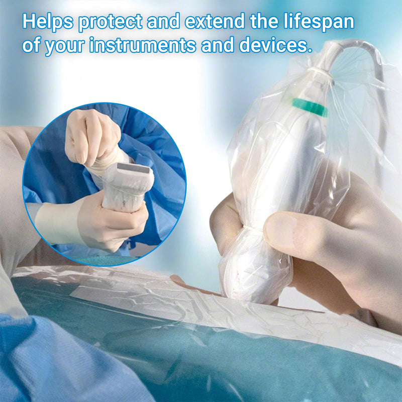 MEDISS Ultrasound Probe Cover, 5.5" x 48", Sterile Disposable Latex-Free, Individually Packaged (5 Covers)