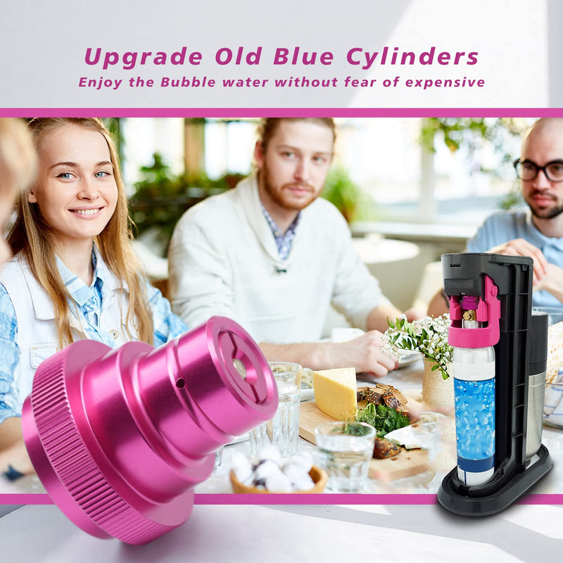 CO2 Quick Adapter Upgraded for Soda Water Bubbler Compatible with DUO/Terra/Art, Soda Maker Valve Refill Accessories for Quick Connecting Universal CO2 Cylinder with TR21-4 Male Thread, purple