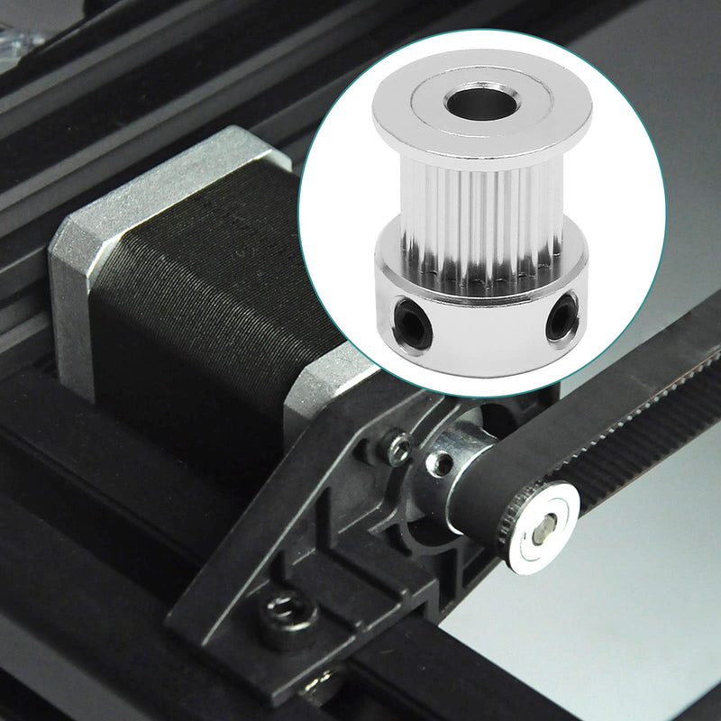 5pcs GT2 Pulley 20 Teeth 5mm Bore Fit 10mm Belt Width, Aluminum Timing Pulley Wheel Synchronous Wheels Gear Part for 3D Printer 10mm Belt, Pulley
