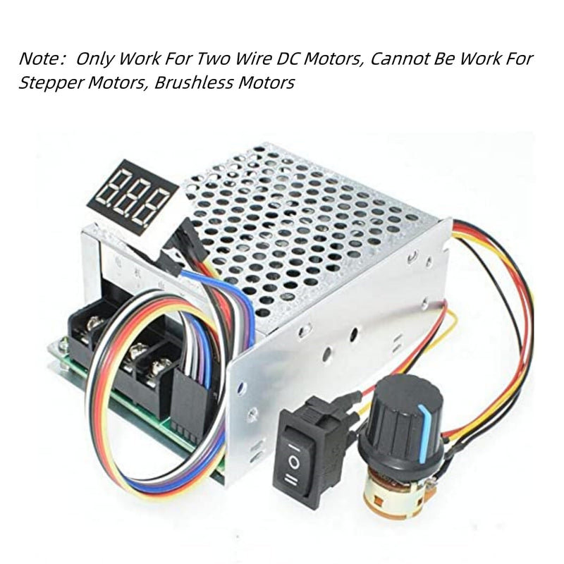 Adjustable Digital display 10-55V 60A PWM DC Brushed Motor Speed Controller Switch Control 12V 24V 36V 48V Forward Brake Reverse For power wheels regulation (60A PWM)