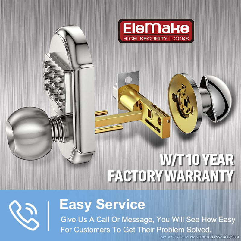 Keyless Entry Door Lock with Keypad - Keyless Deadbolt Lock, Digital Code Security Door Lock for Exterior Doors, Mechanical Lock with Stainless Steel 304 for Durability and Easy DIY Installation MKD001