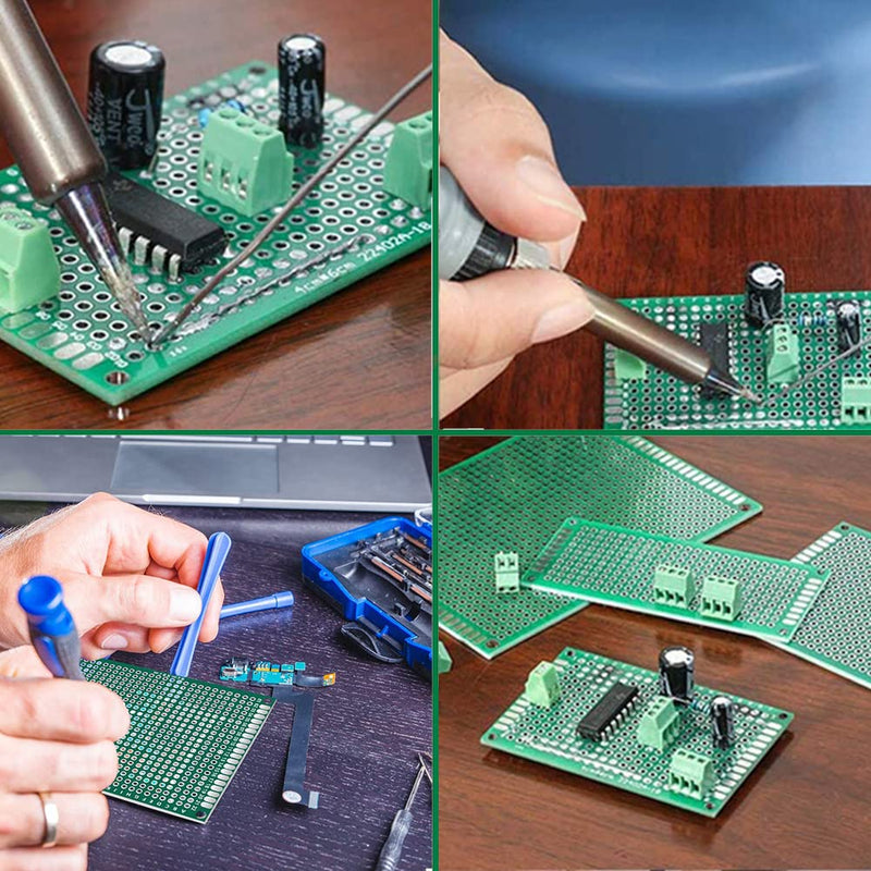 Prototype 72×30mm PCB Board with DIN Rail Mounting Carrier Housing Compatible with Arduino Kit for DIY Project Test Circuit PCB72×30mm