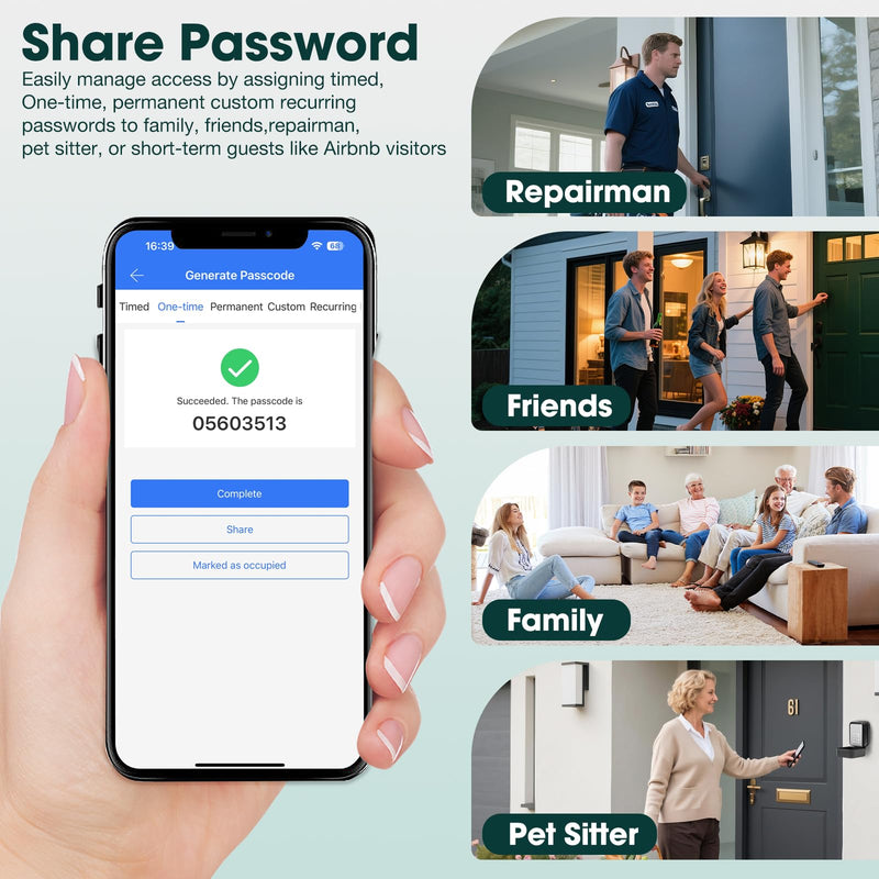 Smart Key Lock Box Electronic Bluetooth Lock Box with APP Control & PIN Code Types,Share eKey Wall Mounted Lock Box for Airbnb Realtor House Office Gray