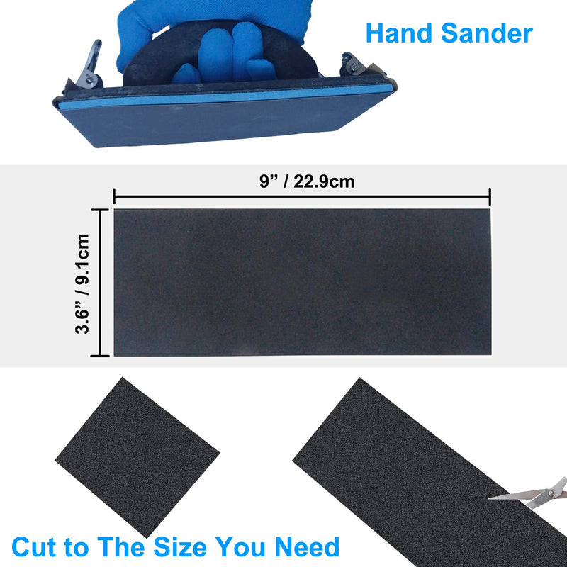 Sandpaper Variety Pack, 20PCS Sand Paper Assorted for Wood Metal Sanding, Wet Dry Sandpaper Sheets 120/240/320/400/600/800/1200/1500/2000/3000 Grits, 9 x 3.6 Inch 20