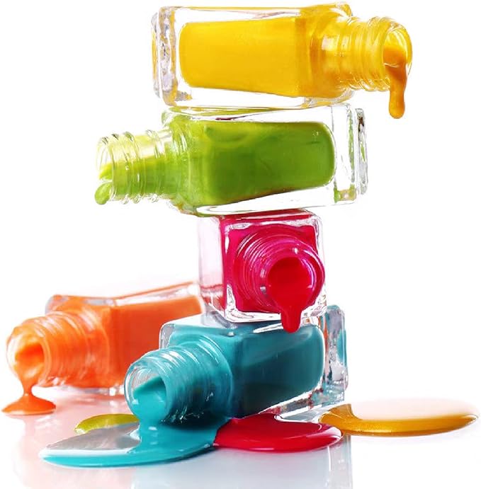 Diystyle 20pcs 4ml Nail Polish Bottles Empty Bottles Refill Cosmetic Storage Glass Black & Transparent - NewNest Australia