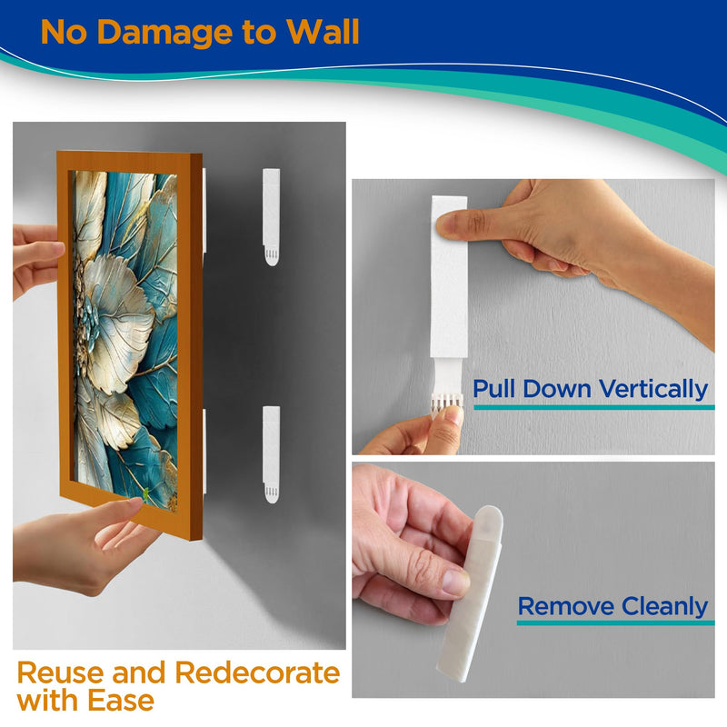 Large Picture Hanging Strips Heavy Duty - 20 Pairs (40 Strips), Wall Hanging Strips for Damage-Free Picture Hanger, Mounting of Photos, Frames, and Wall Decor Large - 20 Pairs