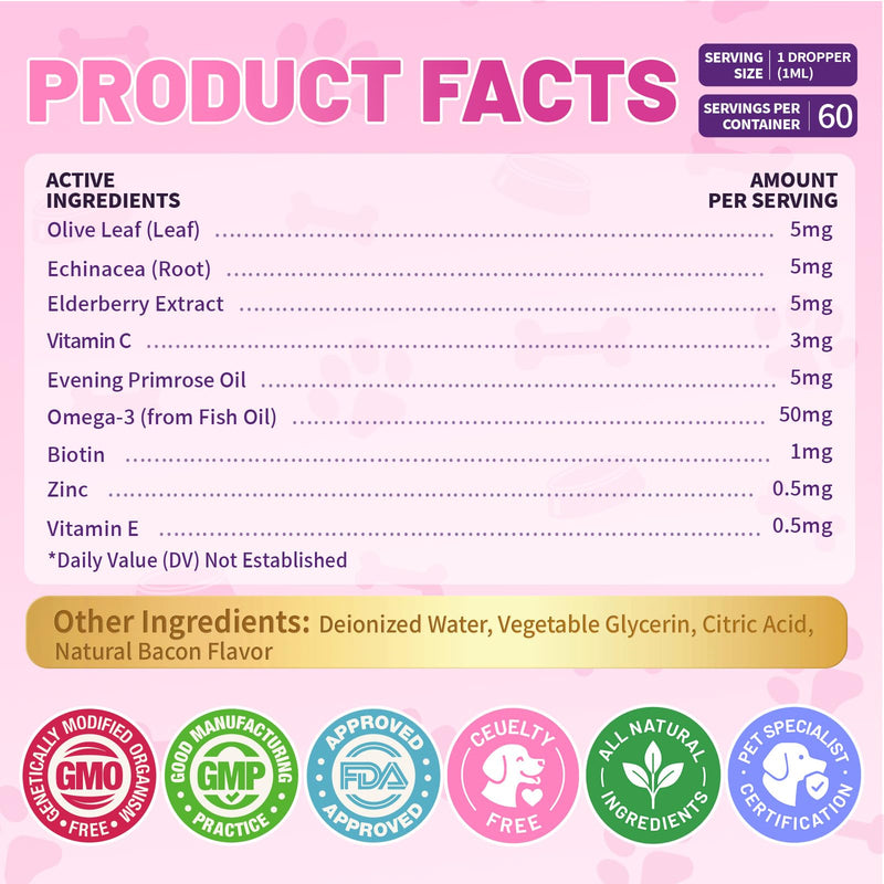 Dog Allergy Relief – 500 Ct Anti-Itch Chews + Natural Allergy Drops for Dogs, Yeast & Itchy Skin Relief, Paw Licking & Ear Support, Skin Coat Immune & Gut Health Supplement