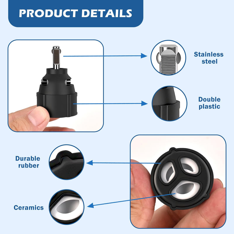 1255 Replacement Cartridge Compatible for Moen 1255 Single Handle Faucets Kitchen & Bathroom Faucets Cartridge Anti Leak Stainless Steel Valve Stem 1 Pack