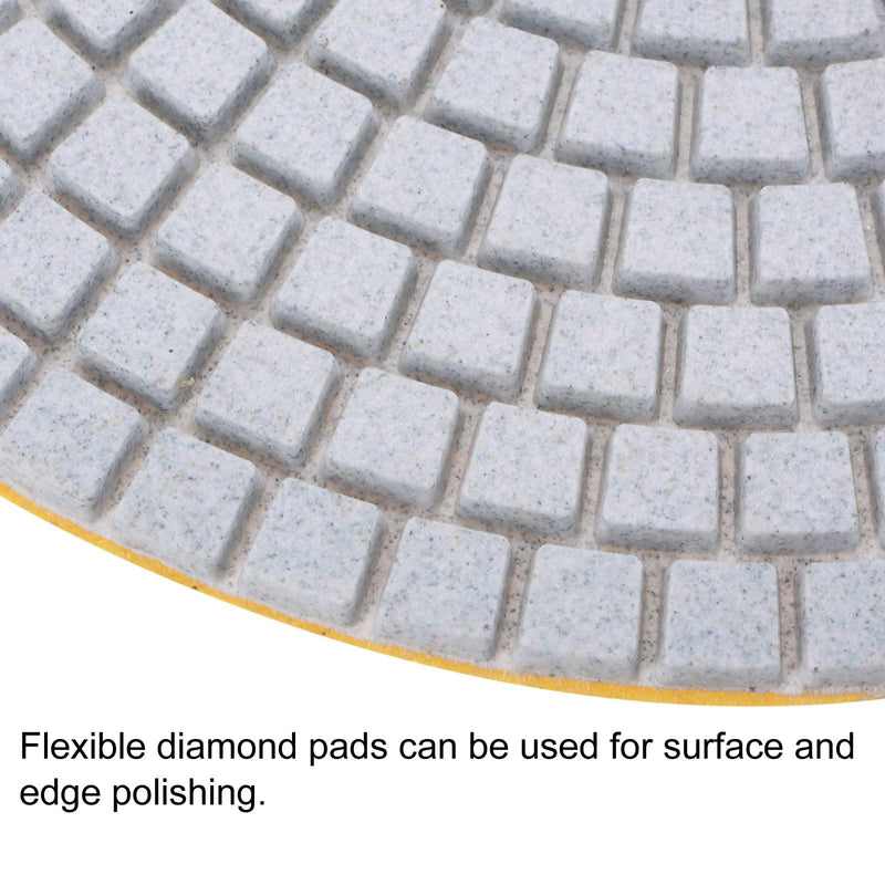 uxcell Diamond Polishing Pad 7-Inch 150 Grits Wet/Dry Grinding for Stone Concrete Marble Countertop Floor 2pcs